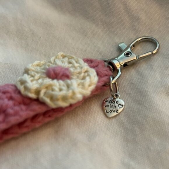 Handmade Crocheted Wristlet, Made with Love :) - Picture 2 of 4